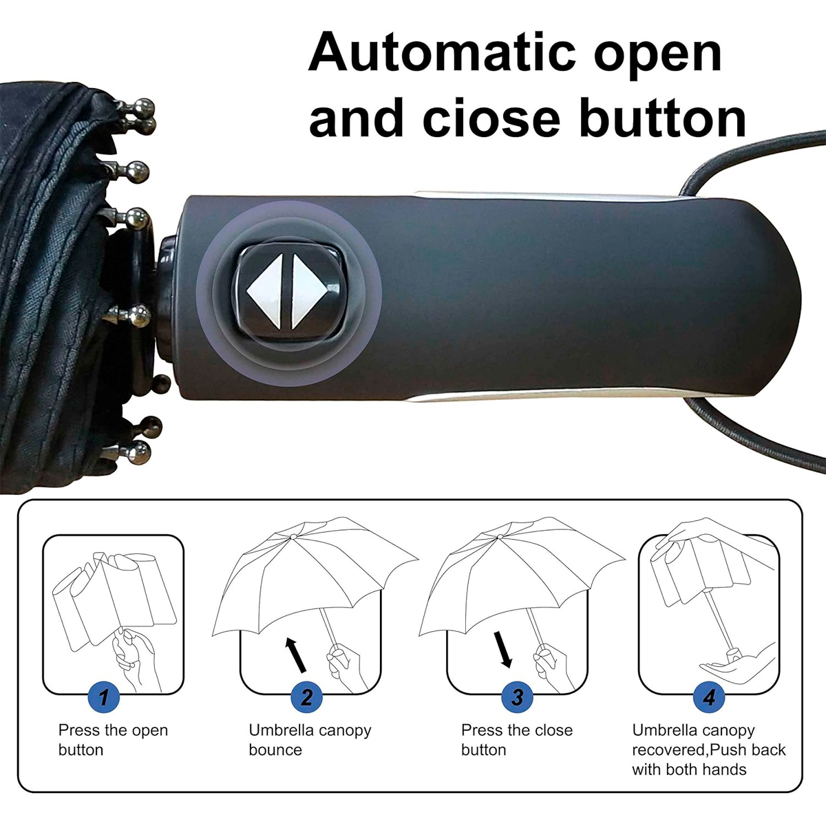 Sombrilla Automática 10 Varillas Ejecuti